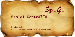 Szalai Gertrúd névjegykártya