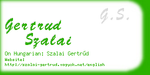 gertrud szalai business card